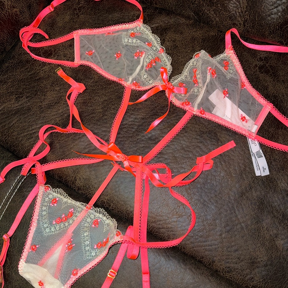 NWT Victoria’s Secret Neon Pink Teddy Bodysuit